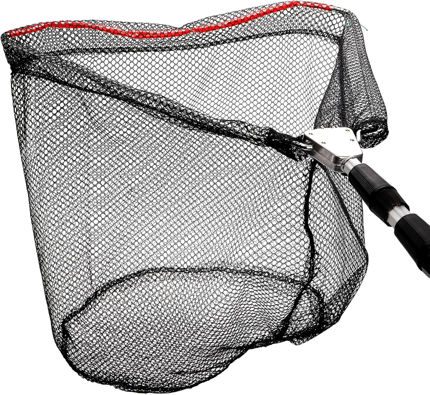 ZENFUN 2 Pack Fishing Net with Telescopic Pole Handle, Fish Landing Net with Sturdy Collapsible Handle, Folding Nylon Mesh Landing Net for Saltwater and Freshwater, Extend to 51 in(Black, White) - Image 3